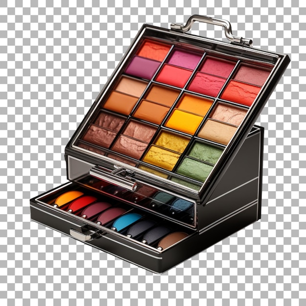 PSD make-up-palette-organisator auf durchsichtigem hintergrund