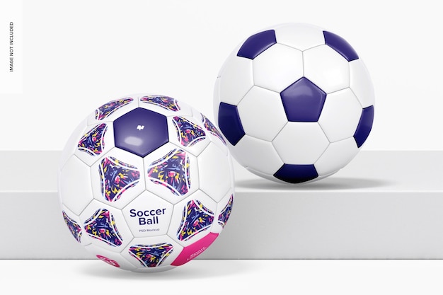 Maquete de bolas de futebol