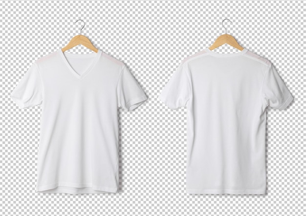 Maquete de camiseta branca pendurada modelo realista