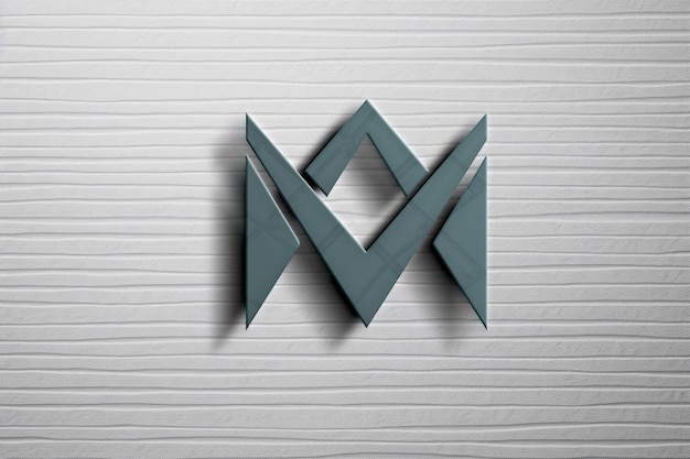 Maquete de logotipo de marca 3D PSD