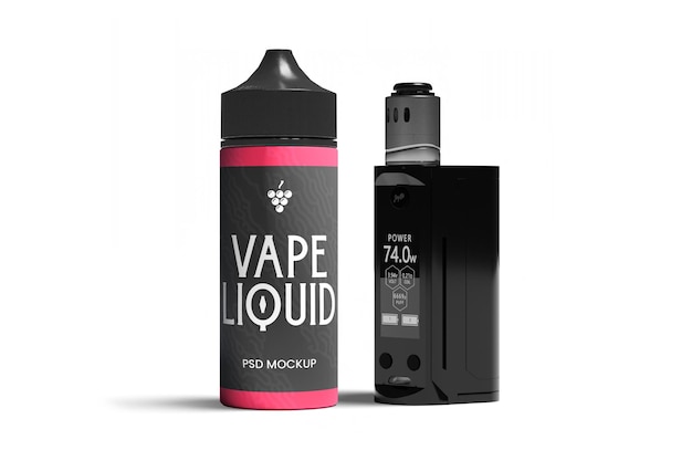 PSD maquette liquide vape psd