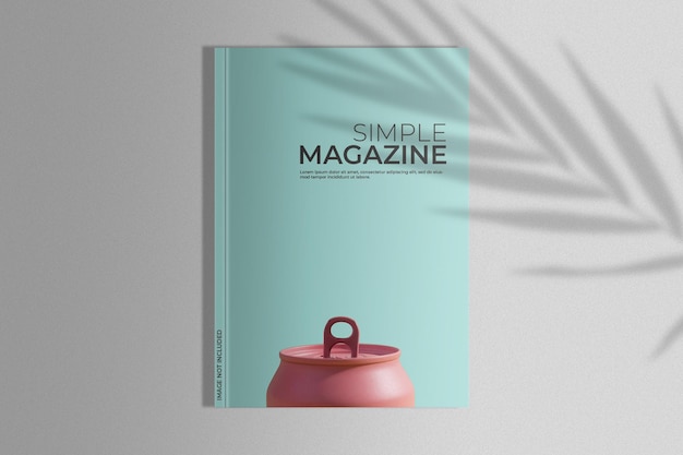 Maquette de magazine avec une ombre de paume