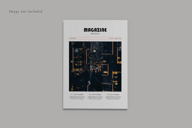 PSD maquette de magazine avec vue de dessus