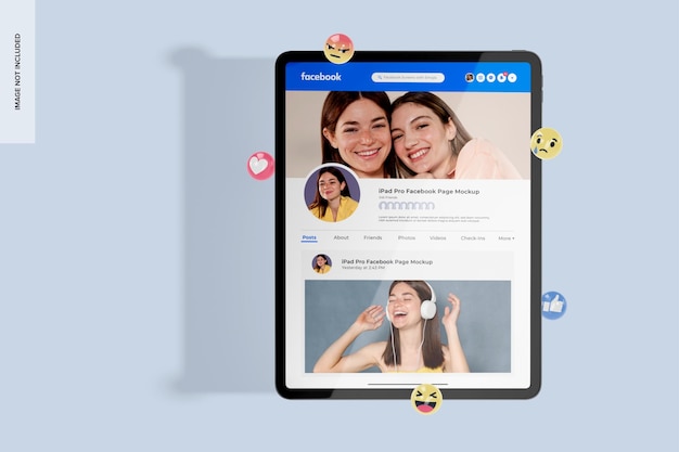 PSD une maquette de page facebook pour ipad pro