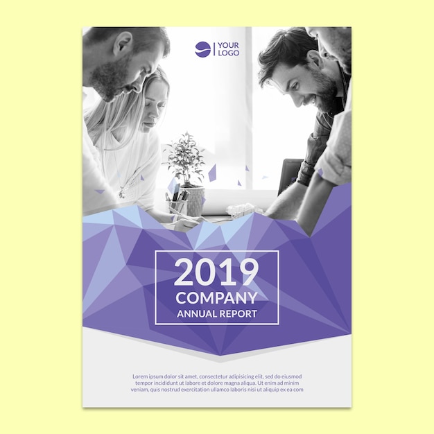 PSD maquette de rapport annuel d&#39;entreprise