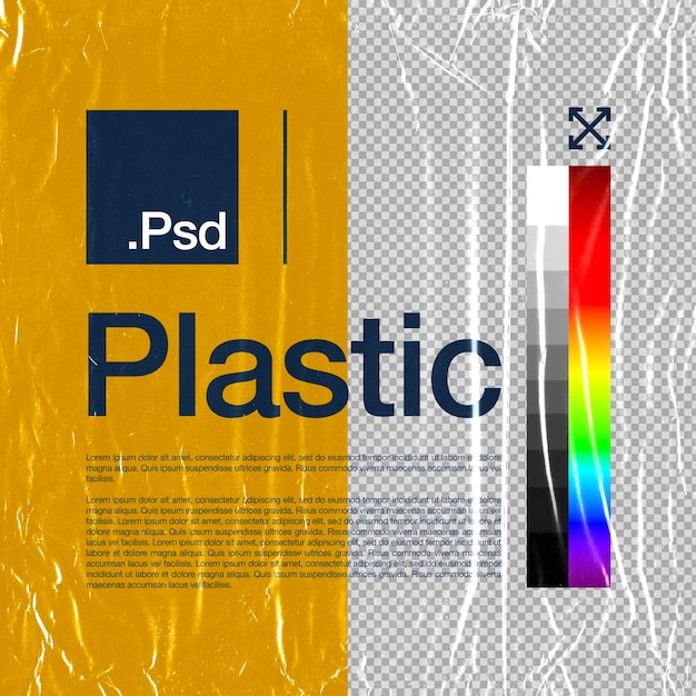 PSD une maquette réaliste en plastique transparent