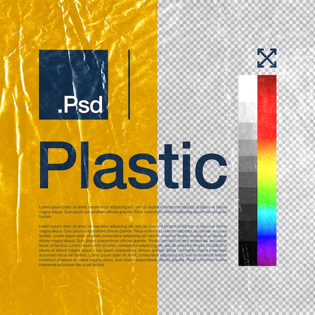 PSD une maquette réaliste en plastique transparent