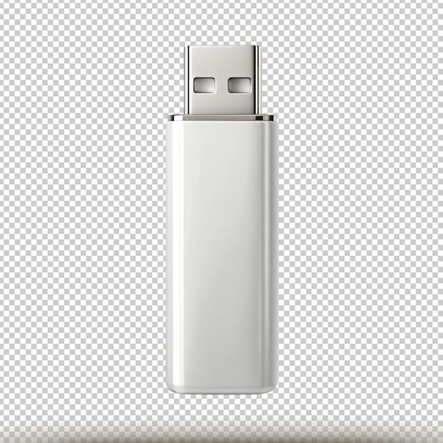 PSD marque de mock-up de clé usb isolée sur un fond transparent