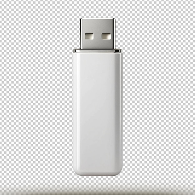 PSD marque de mock-up de clé usb isolée sur un fond transparent