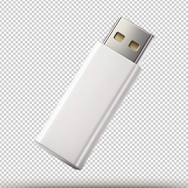 PSD marque de mock-up de clé usb isolée sur un fond transparent