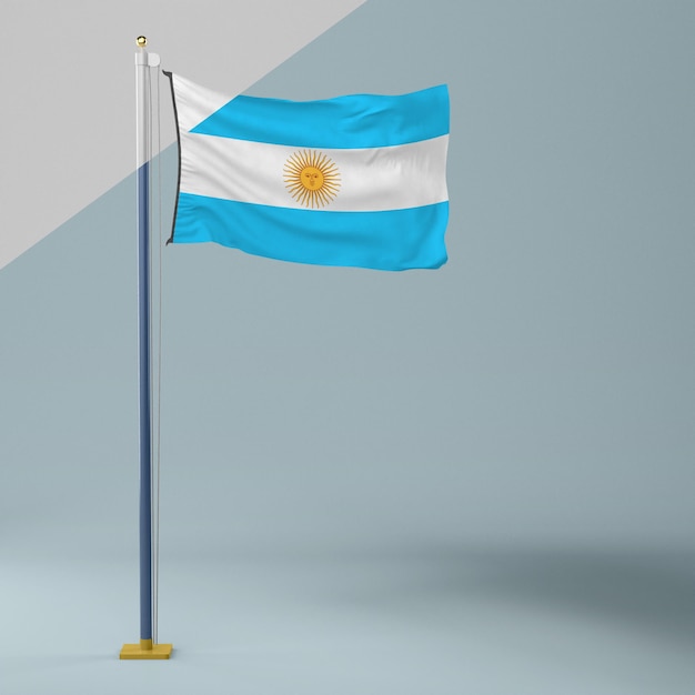 Mastro com bandeira argentina