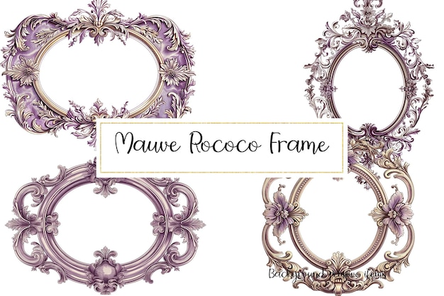 Mauve-Rococo-Rahmen