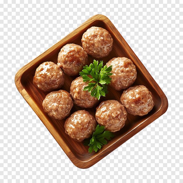 PSD meatballs ao vapor caseiros e isolados em um fundo de imagem transparente e impecável