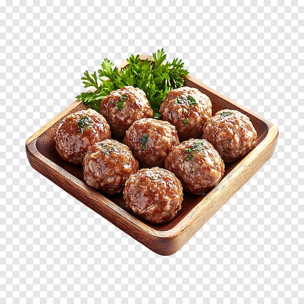 PSD meatballs cozinhados em casa isolados em uma imagem de fundo transparente e clara