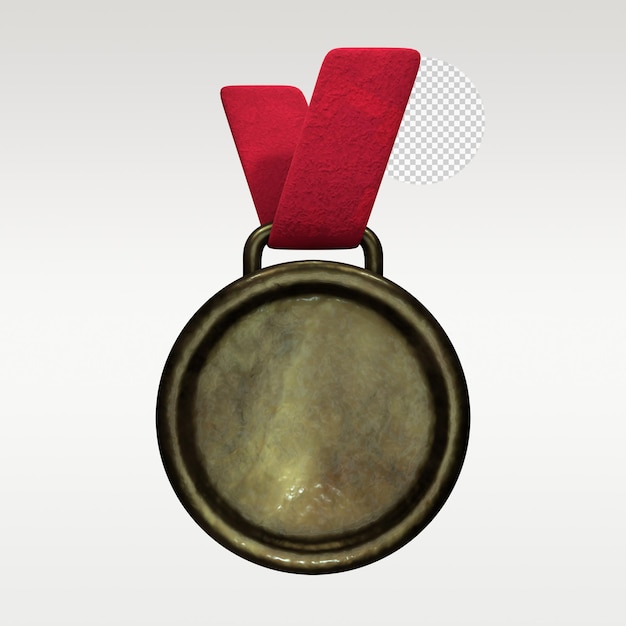 Medalha de classificação de nível de renderização 3D