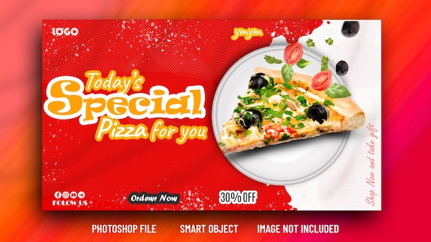 un menu rouge pour la pizza qui dit pizza spéciale pour vous