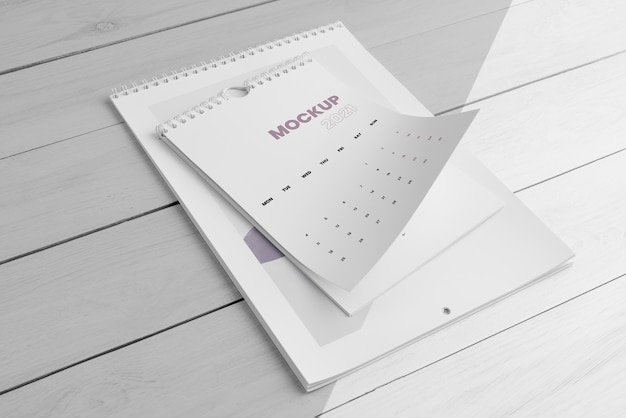 Minimales Kalender-Mock-up-Sortiment