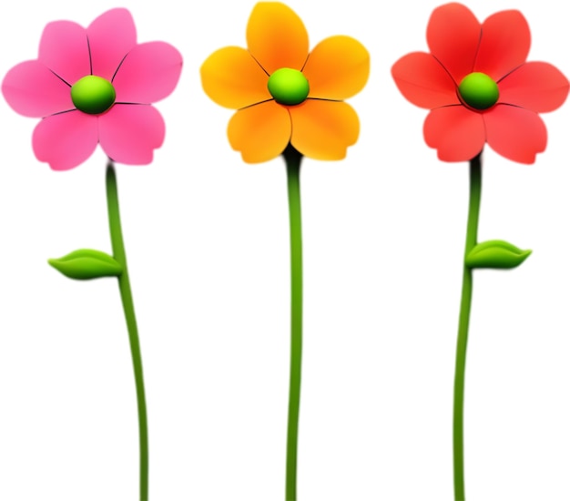 PSD minimalistisches hübsches blumen-symbol blumen-clipart