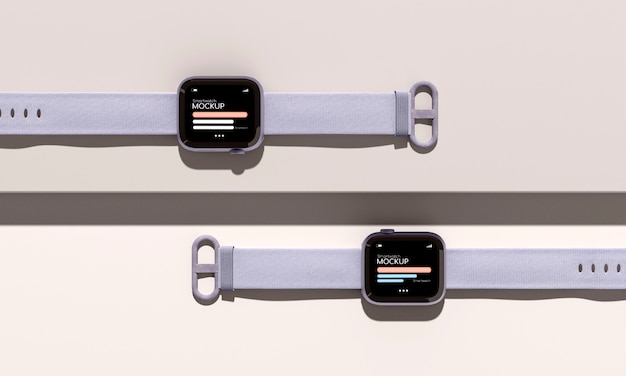 PSD mock-up di smartwatch con design geometrico