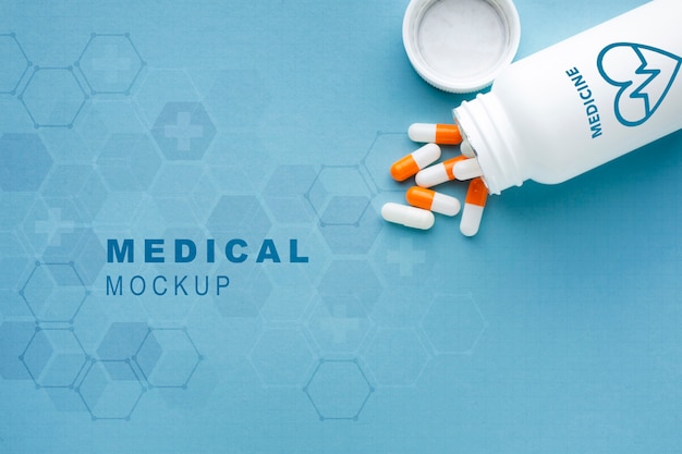 PSD mock-up medico con le pillole