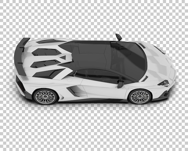 Mockup di auto sportiva PSD isolato su sfondo trasparente illustrazione di rendering 3d