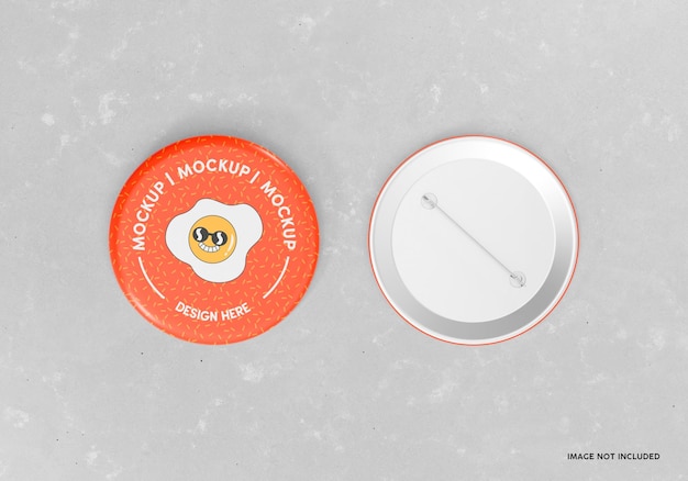 Mockup di badge pin