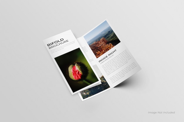 Mockup di brochure bifold DL