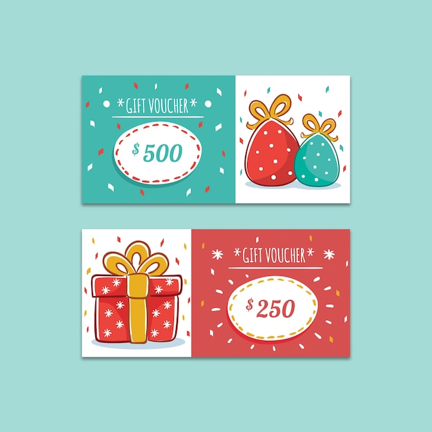 PSD mockup di buono regalo creativo