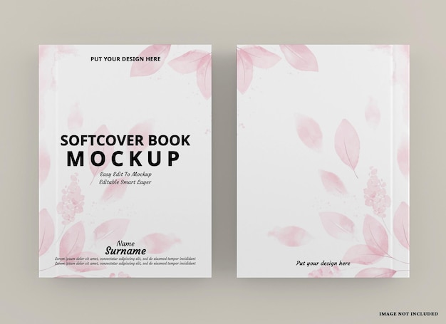 PSD mockup di copertina del libro con copertina morbida