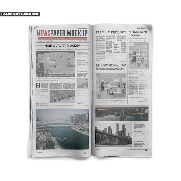 PSD mockup di giornale