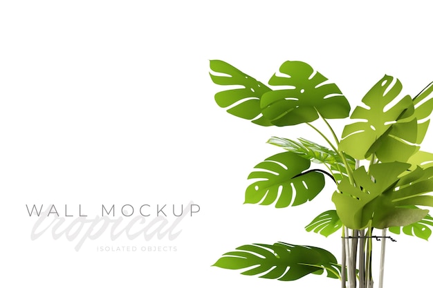 Mockup di sfondo tropicale ed estivo