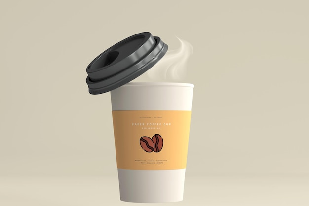 Mockup di tazza da caffè in carta di medie dimensioni