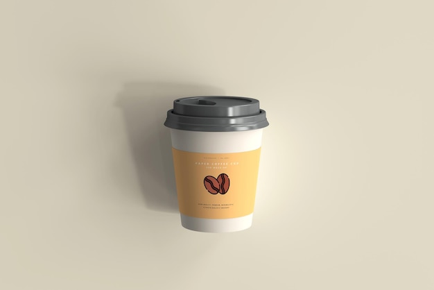 Mockup di tazza da caffè in carta di piccole dimensioni