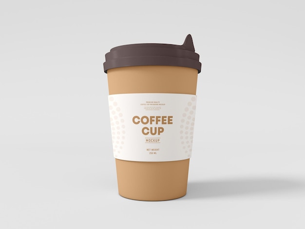 Mockup di tazza di caffè in plastica da asporto