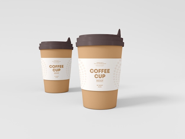 Mockup di tazza di caffè in plastica da asporto