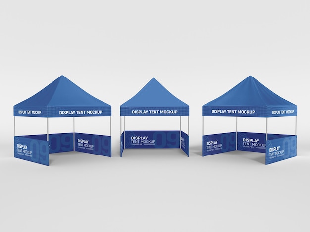 Mockup di tenda a baldacchino per display pubblicitario