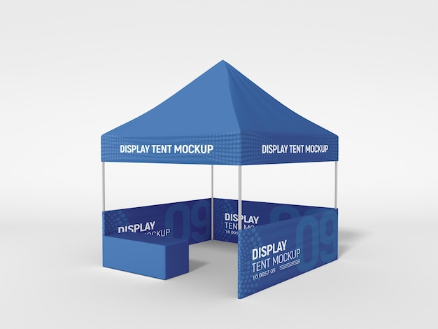 Mockup di tenda a baldacchino per display pubblicitario