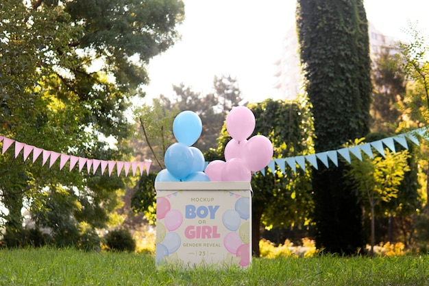 Mockup für eine Gender-Reveal-Party