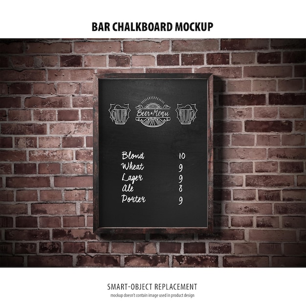 PSD mockup lavagna bar