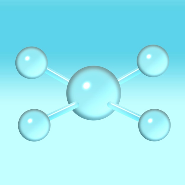 PSD modèle 3d d'une molécule de composé chimique en couleur bleu clair élément graphique scientifique