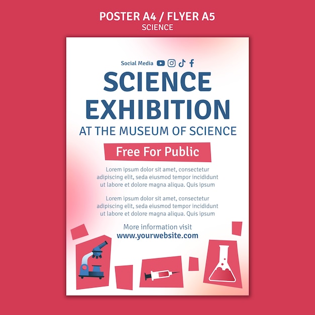 Modèle d'affiche de foire scientifique