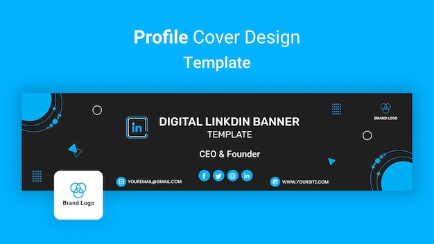 PSD modèle de bannière et de couverture web linkedin