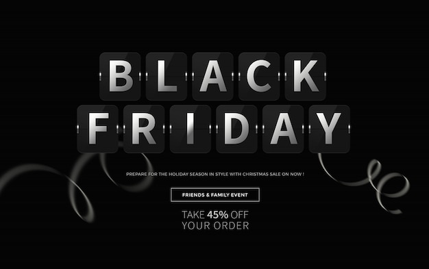 PSD modèle de bannière de vente spéciale black friday