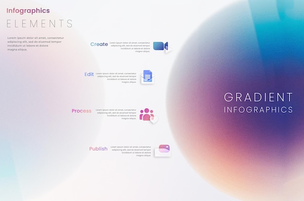 PSD modèle de conception d'infographies