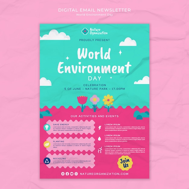 Modèle de conception de la journée mondiale de l'environnement