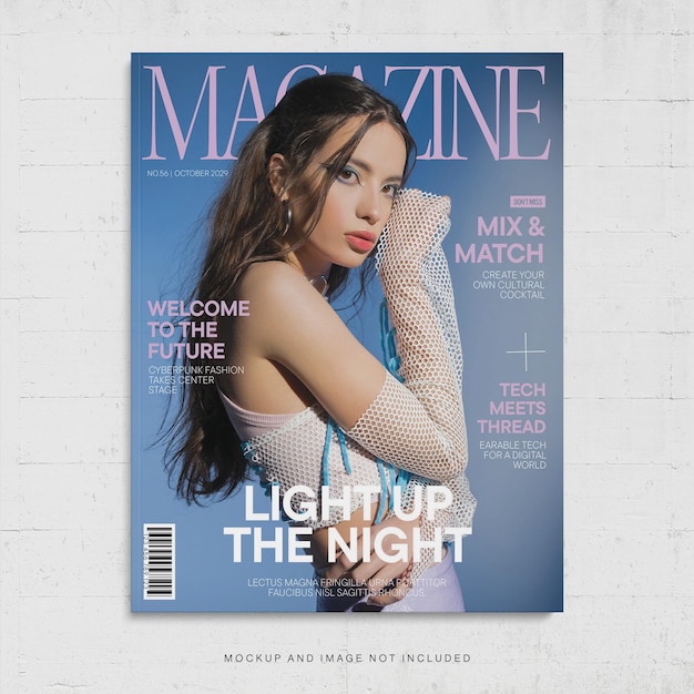 PSD modèle de couverture de magazine de mode dans un style élégant moderne dans photoshop psd