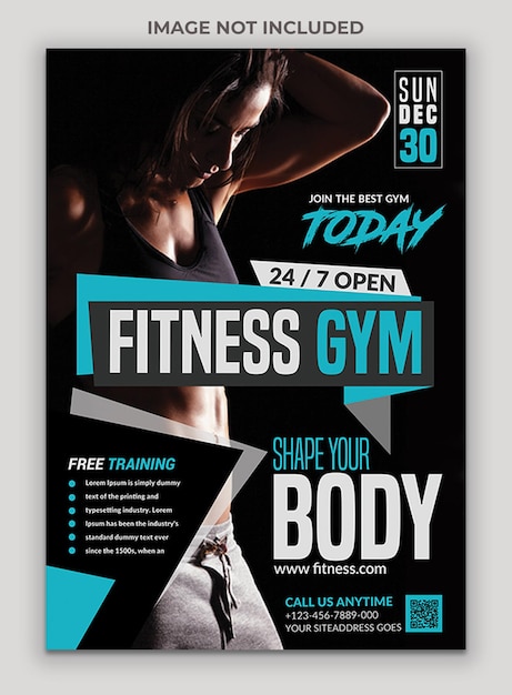 PSD modèle de flyer gym fitness