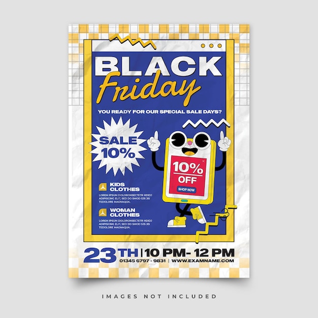 PSD modèle de flyer de vente du vendredi noir