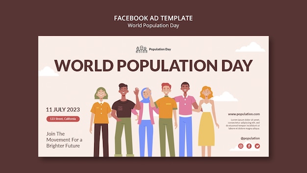 Modèle de journée mondiale de la population