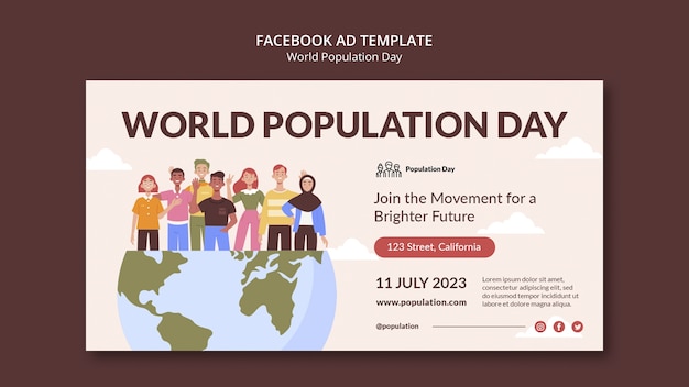 Modèle de journée mondiale de la population